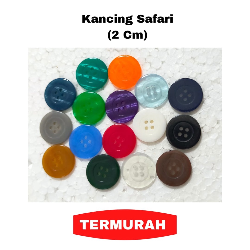 Kancing Jas Safari Baju Celana Ukuran Besar 2cm Per-Lusinan
