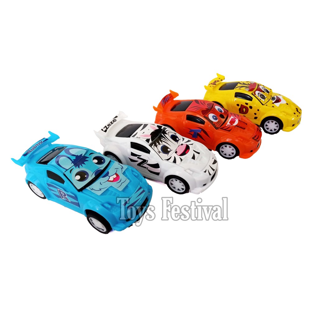 Isi 4 pcs Mainan Mobil Pullback seri Racing City Car