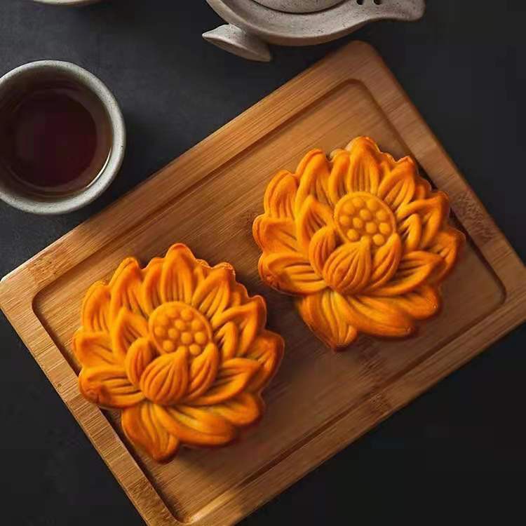 Cetakan Kue Bulan Mooncake Press Mold 50gr Cetakan Bunga Teratai Type 004