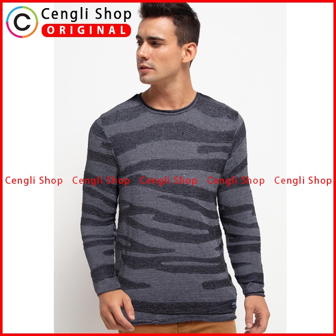 JAKET SWEATER CASUAL PRIA CARDINAL ORIGINAL TERBARU BIRU NAVY CA07