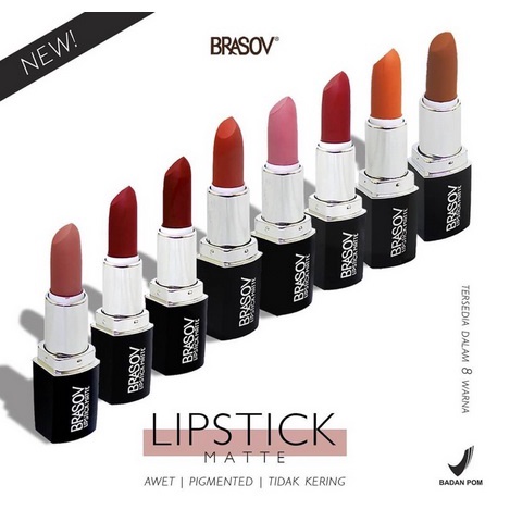 ✨SHASYA✨ BRASOV Lipstick Matte 3.8g Halal BPOM | lipstik mate