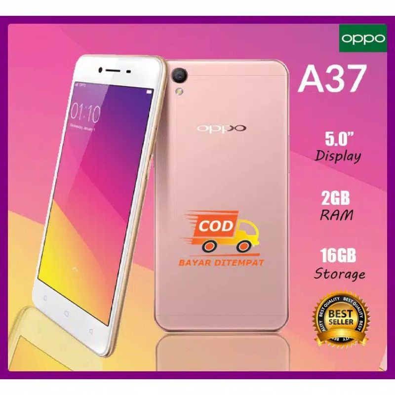 oppo a37 ram 2gb/16gb garansi distributor(100%hp baru) | Shopee Indonesia