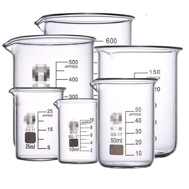 

ATS HOMELIFE Cangkir Gelas Takar Ukur Lab Kimia Borosilicate Glass - GG-17