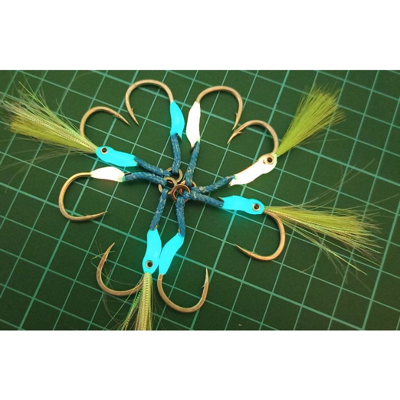 Assist hook gid,kail untuk metal jig 1/0 bahan carbon steel