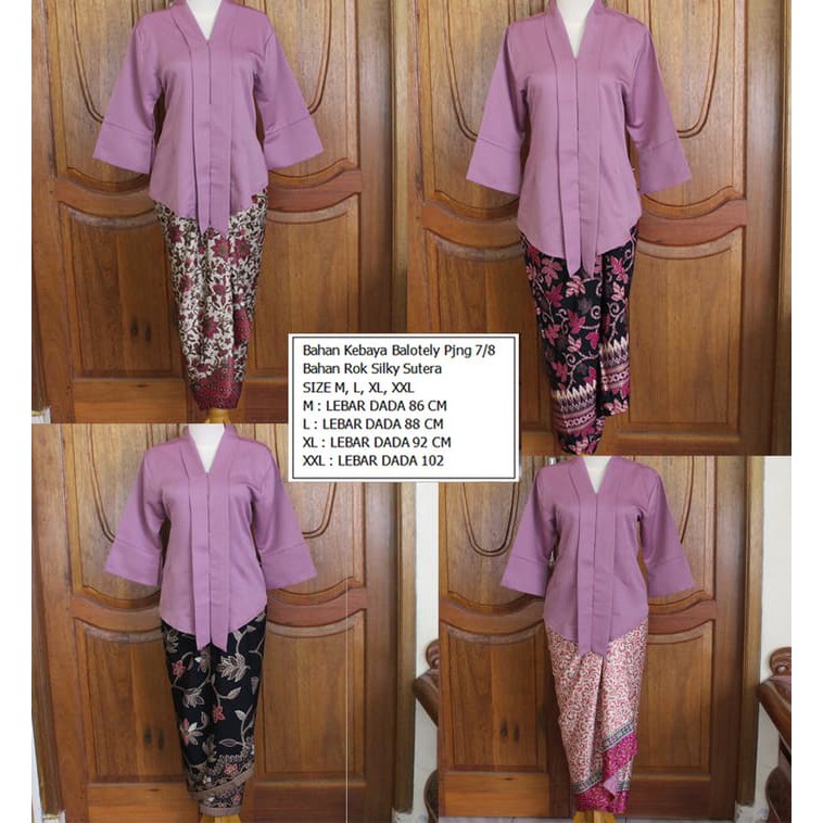 Setelan Kebaya Floy Kutu Baru Dusty Purple