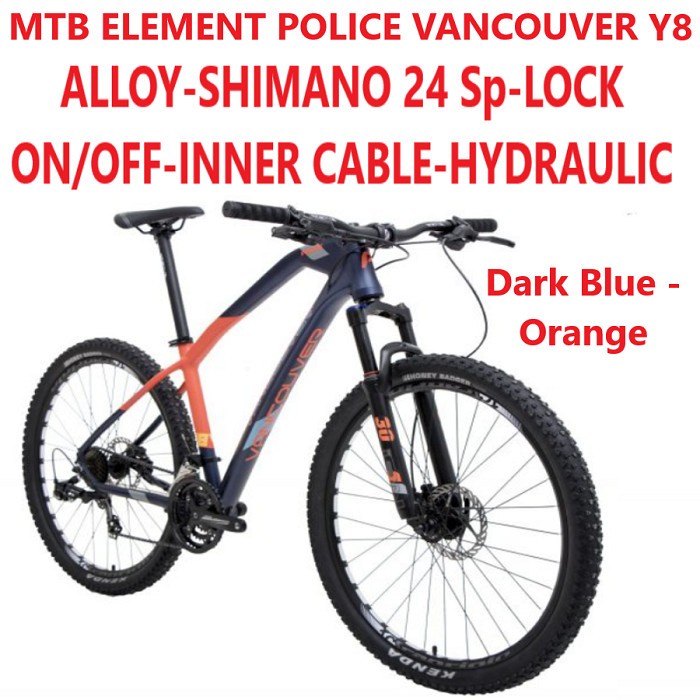 Police MTB Vancouver Y8 Sepeda Gunung Element 24 Speed Shimano Alloy