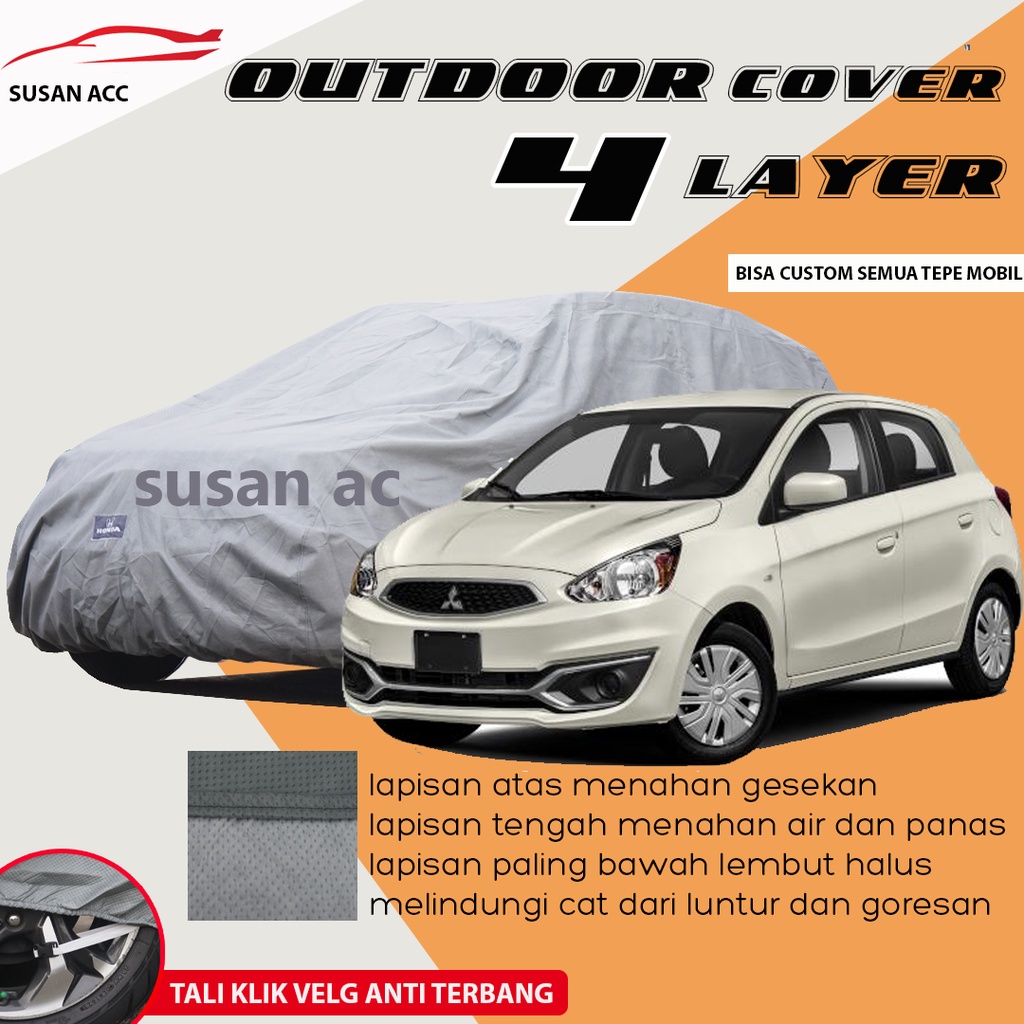 MIRAGE Body Cover Mobil mirage Sarung Mobil Mirage waterproof/mirage outdoor/swift/agya/ayla/brio/raize/rocky