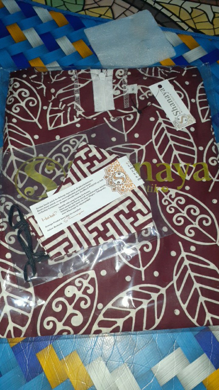 Shanaya Batik Tunik Pita Cap Garutan Kombinasi Kanaya Size S M L Xl Xxl