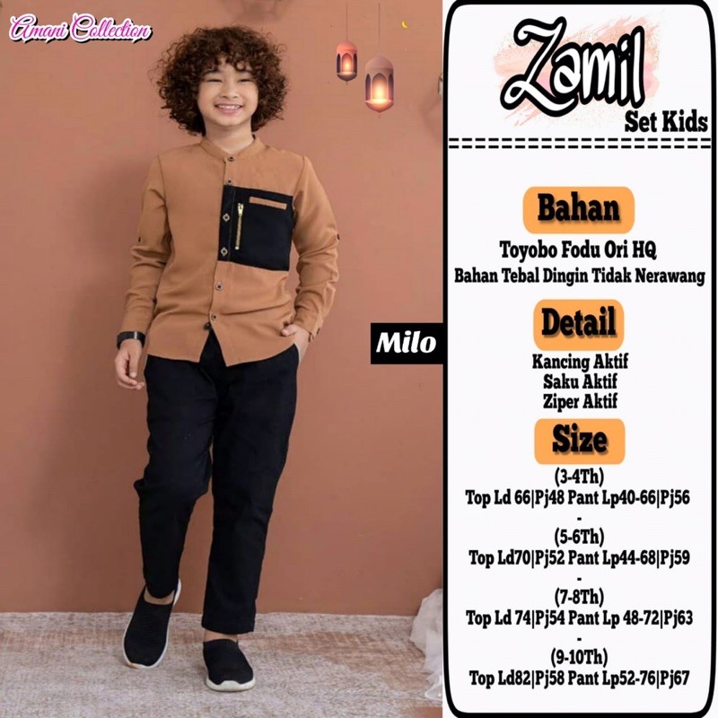 Baju koko Zamil Set Kids Cowok