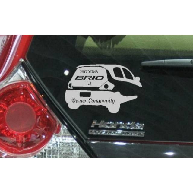 Stiker Mobil Honda Brio Owner Community cutting sticker Club Car