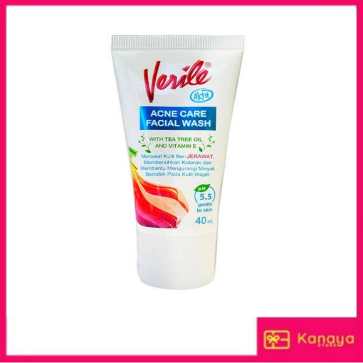 (BISA COD) Verile Acne Facial Wash 40ml