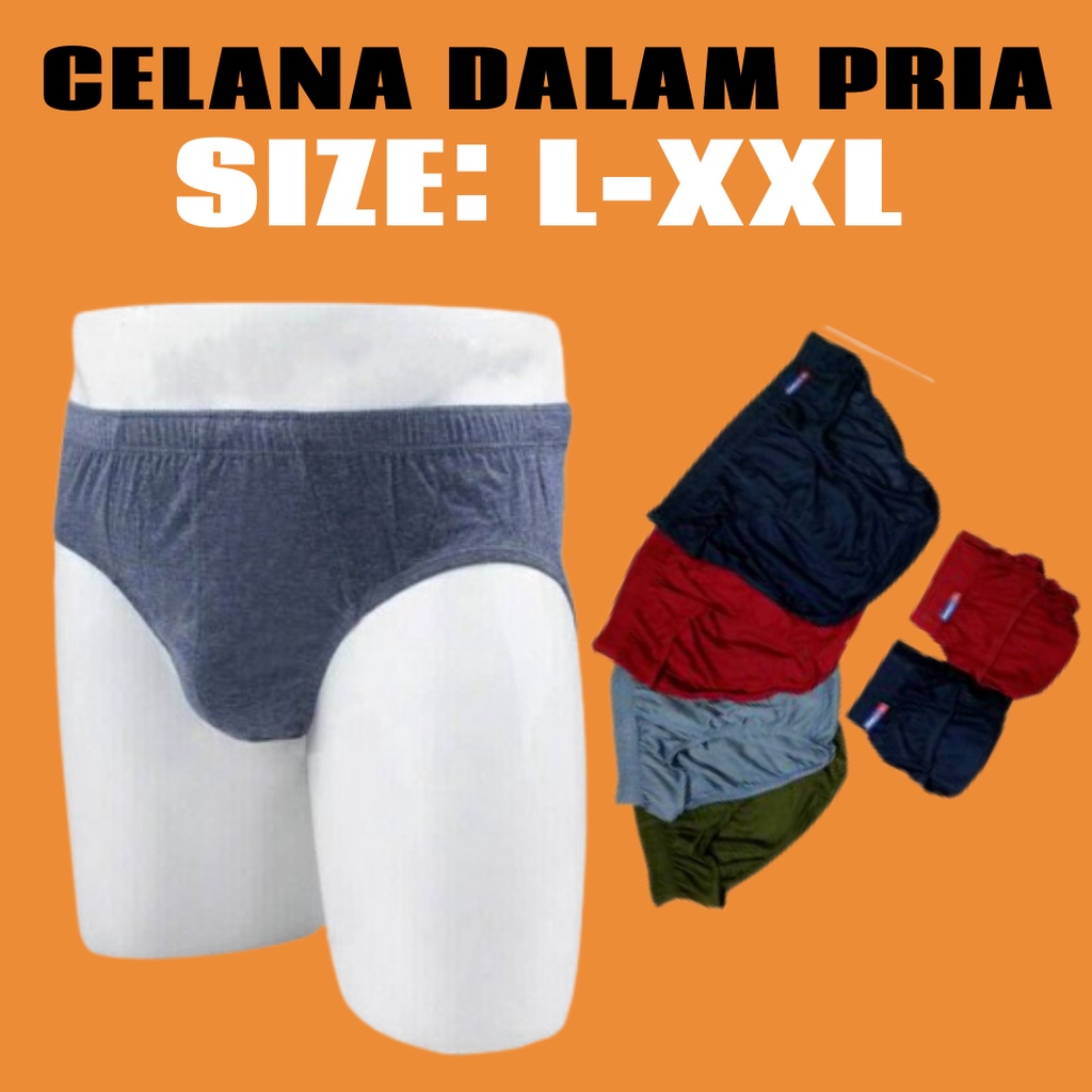 Celana Dalam Pria Dalaman Sempak CD Cowok Size L XL XXL XXXL