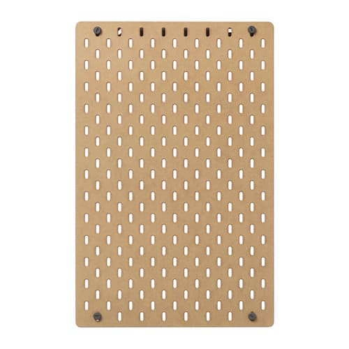 

Pegboard papan berlubang warna kayu,papan pengumuman,workshop pegboard,36x56cm