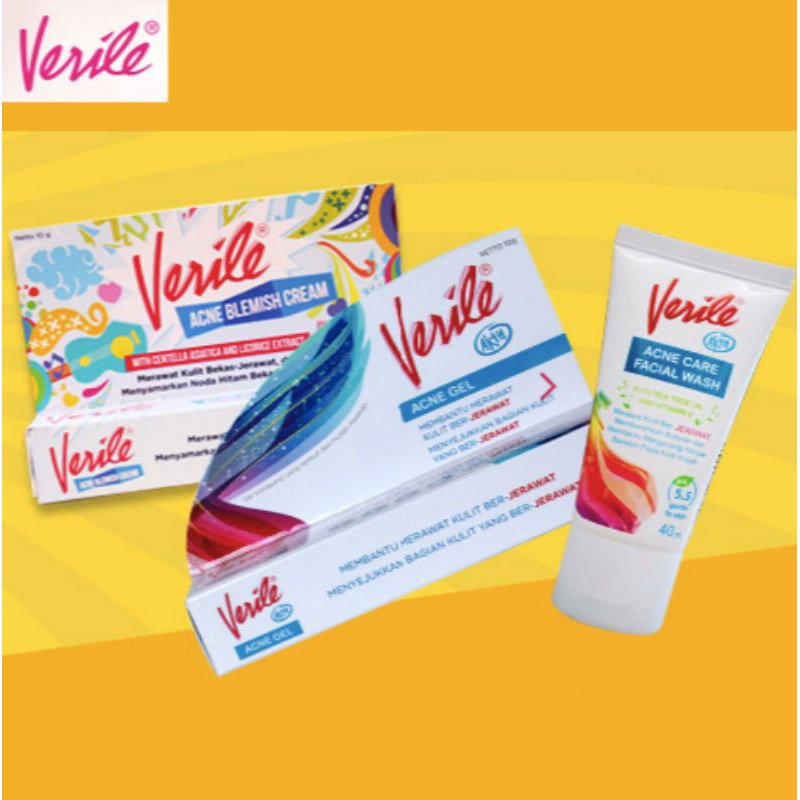 Verile Acne Blemish Cream Get Verile Facial Wash and Acne Gel