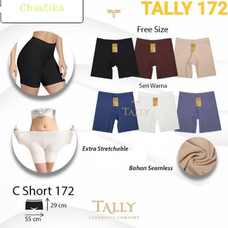 TALLY celana short bahan Seamless 172 Seamless ada Lapisan Katun