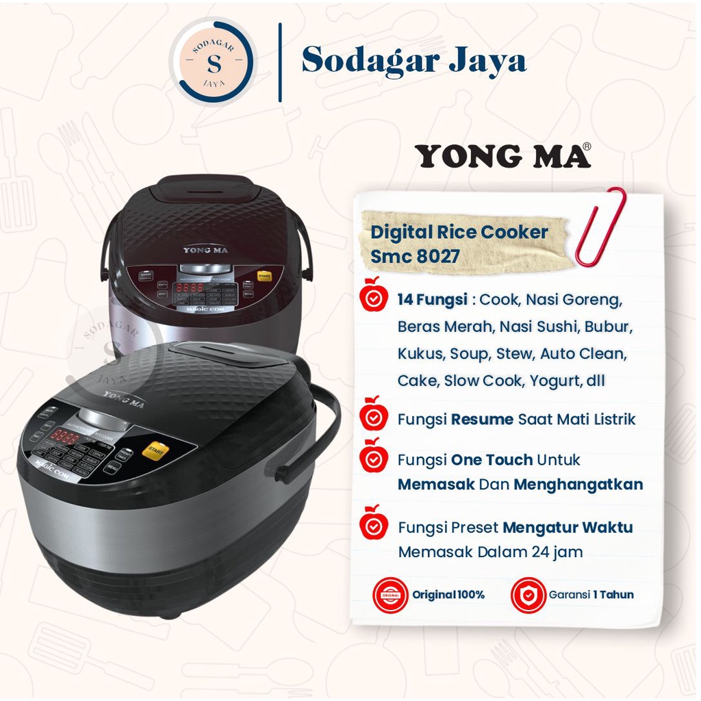 Magic Com Magicom Megicom Magiccom Mejicom Mejikom Yongma Rice Cooker Penanak Nasi