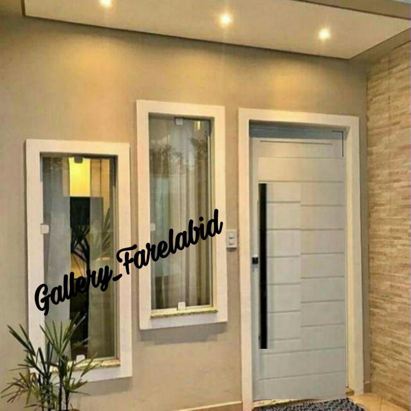 Handle Pintu Rumah Stainless Steel Hitam 60 Cm Gagang Pintu Rumah Modern 45 Cm Pegangan Pintu Kupu Tarung Tarikan Pintu Rumah Utama Minimalis