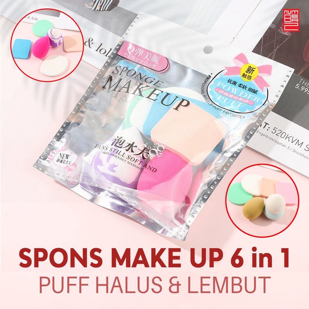 spons make up halus beauty blender lembut pembersih wajah 1 set murah