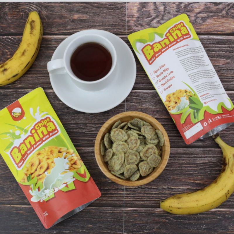 

Makanan Ringan Cemilan Snack CHIPS BANINA Keripik Pisang