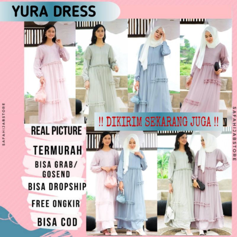 YURA DRESS / DRESS LEBARAN / DRESS TULLE / DRESS MEWAH / BUSUI FRIENDLY