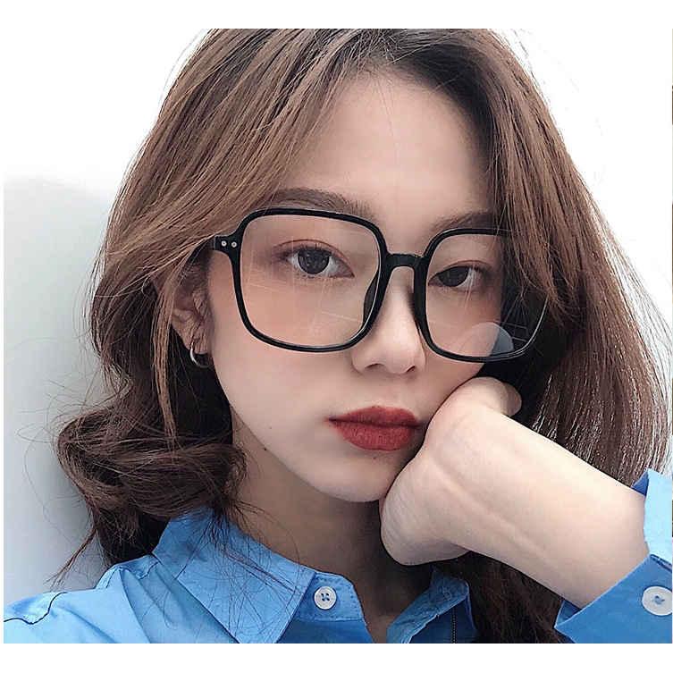 Fashion metal hinge square ins Korean men and women glasses