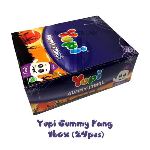 

Yupi Gummy Fang Permen Box ( 8gram x 24 pcs ) permen Jelly Gummy