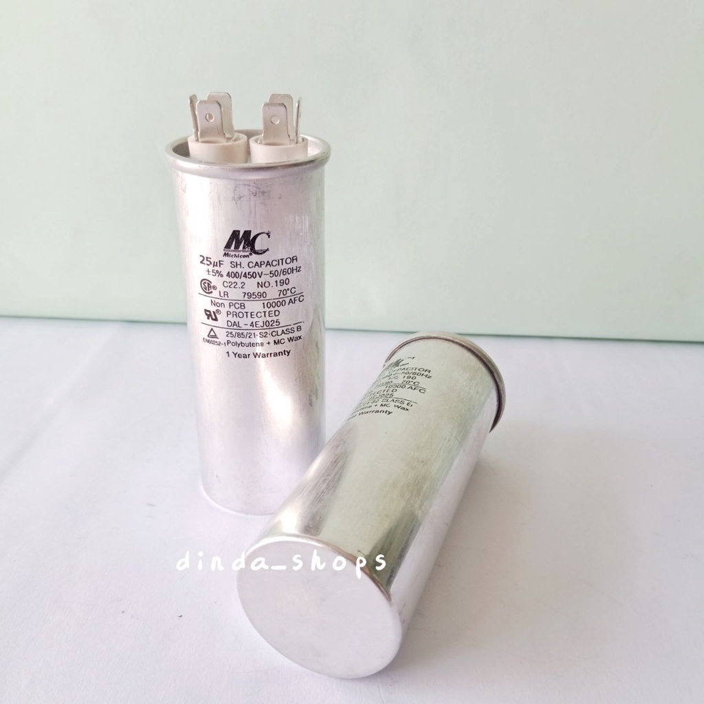 KAPASITOR AC 25 MIKRO CAPASITOR AC 25 UF CAPASITOR 25UF 400/450 VAC