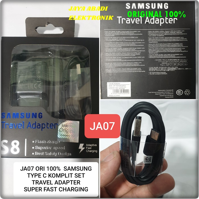 J07 SAMSUNG ORIGINAL ADAPTOR CHARGING 15 WATT KABEL DATA USB TYPE C SUPPORT FAST CHARGING TRAVEL ADAPTIVE FLASH CASAN adaptive fast charging adaptor travel adapter androit casan quick charge quallcomm multi universal biisa untuk segala handphone type c