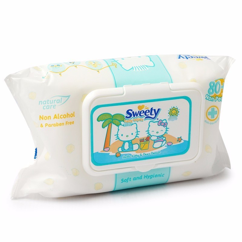 SWEETY TISSUE BASAH KEMASAN TUTUP FLIP