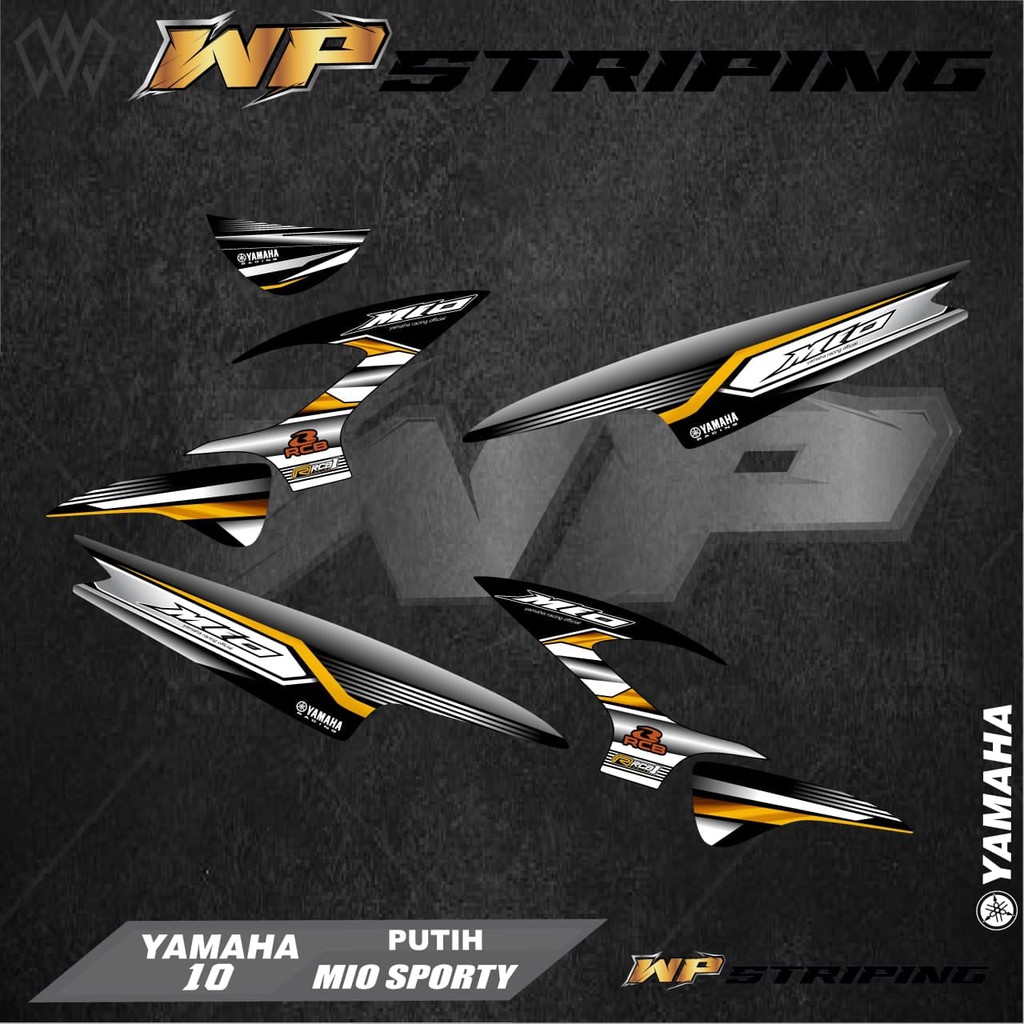 Stiker Striping MIO SPORTY / Sticker Variasi List Skotlet Motor Yamaha MIO SPORTY / 10