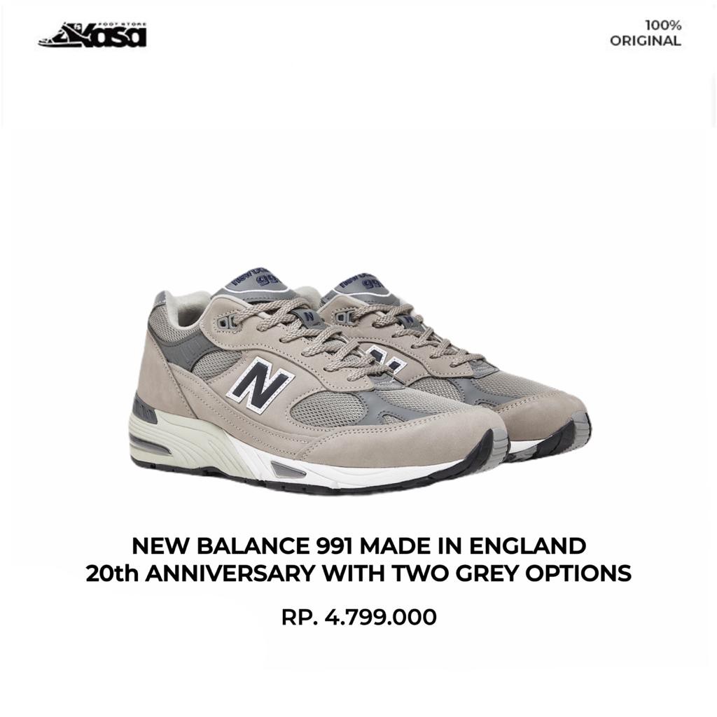 NEW BALANCE 991 MADE IN ENGLAND 20TH ANNIVERSARY WITH TWO GREY / NB 991 / NEW BALANCE / ORIGINAL100%