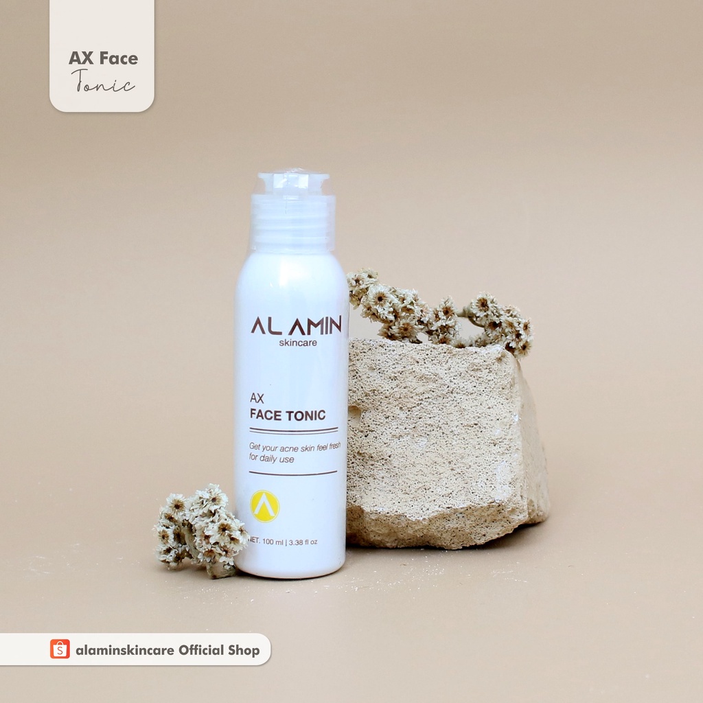 Alamin AX Face Toner | Penyegar Wajah Kulit Berjerawat/Bruntusan/Komedo/Berminyak