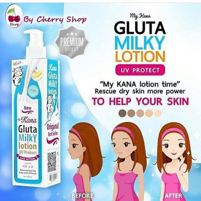 MYKANA GLUTA LOTION LOTION PEMUTIH MYKANA ORIGINAL  MURAH MY KANA GLUTA MILKY LOTION