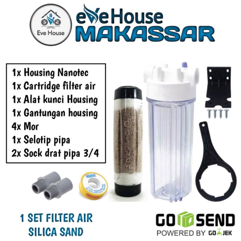 Makassar V70 Nanotec 1 set filter air housing nanotec tabung nanotech lengkap