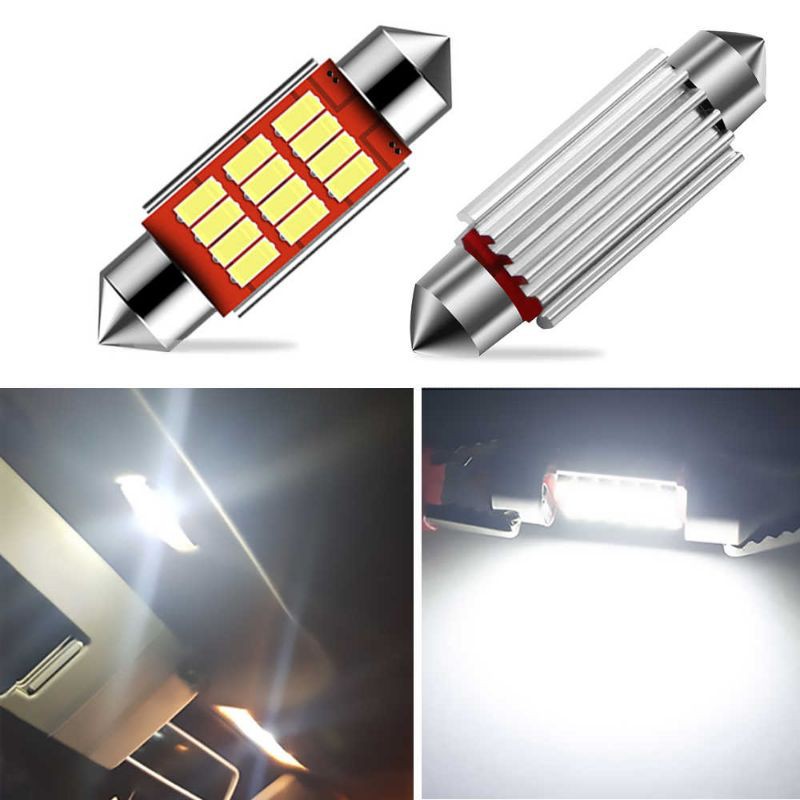 Lampu Led Plafon Mobil 36 Mm Canbus 12 Smd Mata Kabin Cabin Interior Mobil Festoon Feston Heatsink