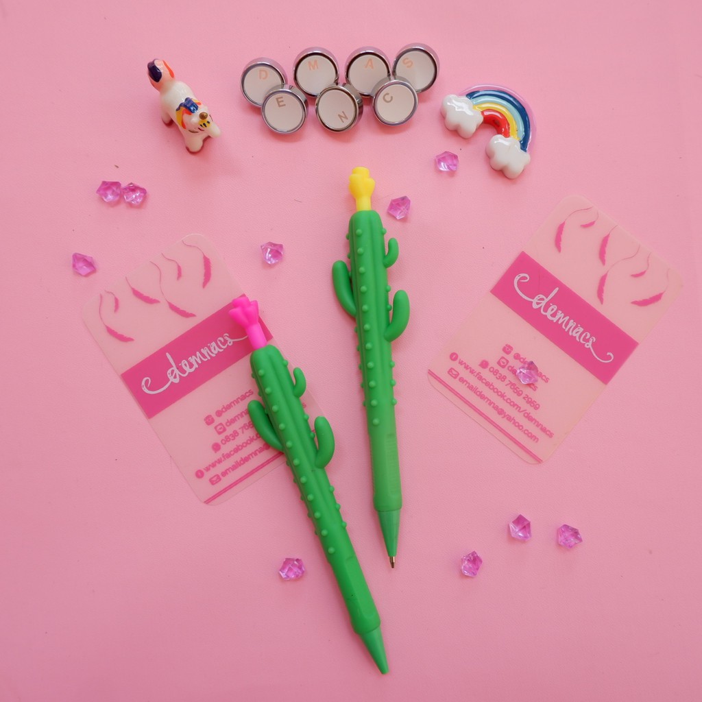 

pensil mekanik cactus / kaktus bahan doff lembut tidak licin