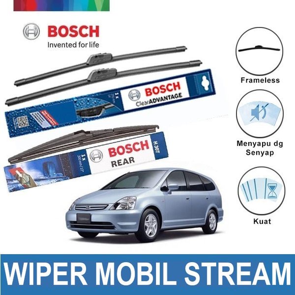 Wiper Depan Belakang Stream BOSCH frameless ADVANTAGE