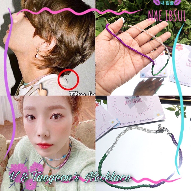 V & Taeyeon’s Necklace (kalung v dan Taeyeon)