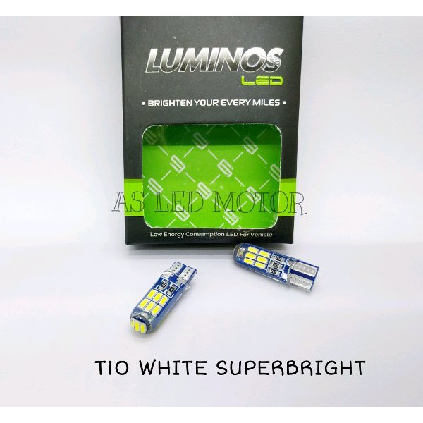 BARU LAMPU LED SILICON T10 SENJA MOTOR DAN MOBIL PUTIH