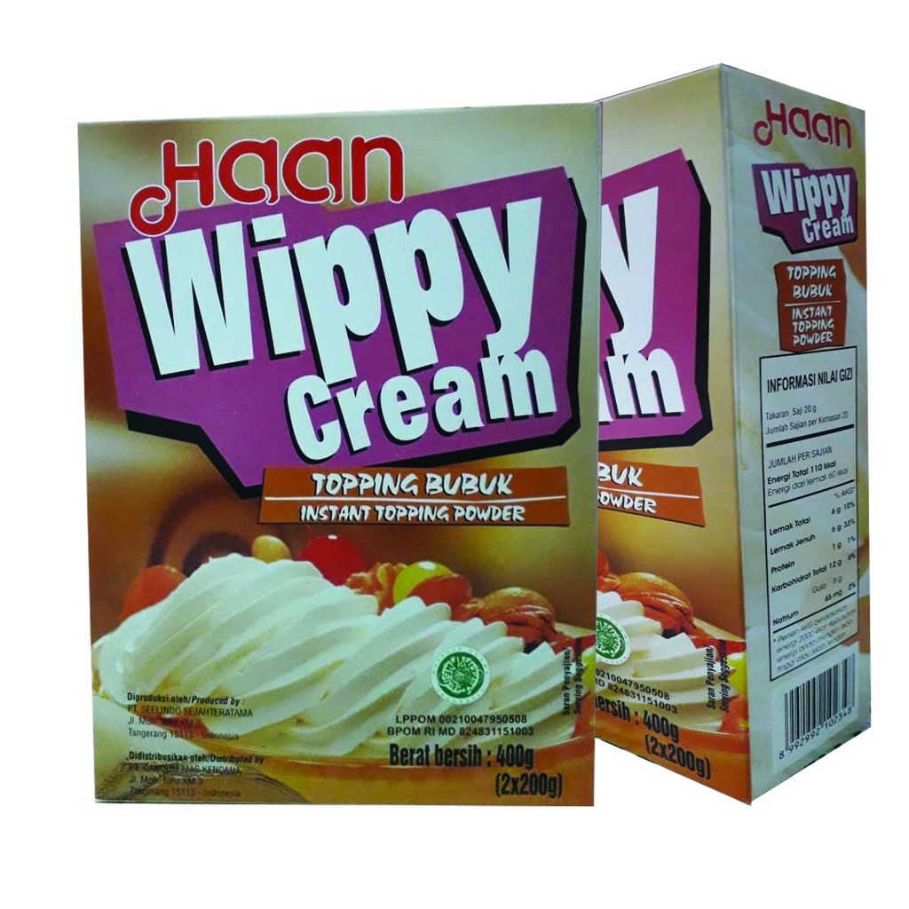 

HAAN WHIPPY CREAM / TOPING BUBUK 400GR