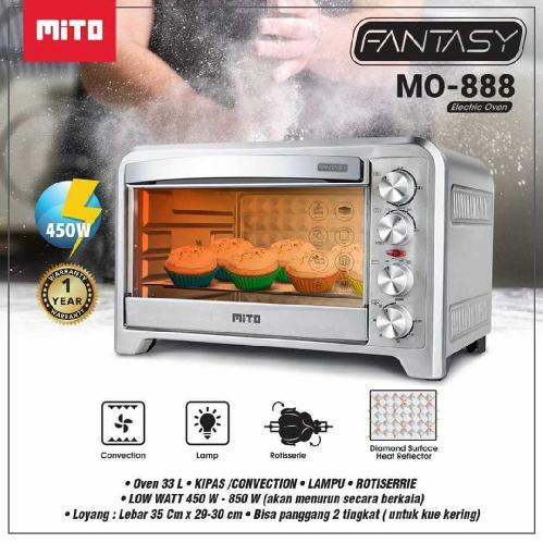 MITO MO-888 FANTASY Oven Listrik Kapasitas Besar 33 Liter + With Lamp