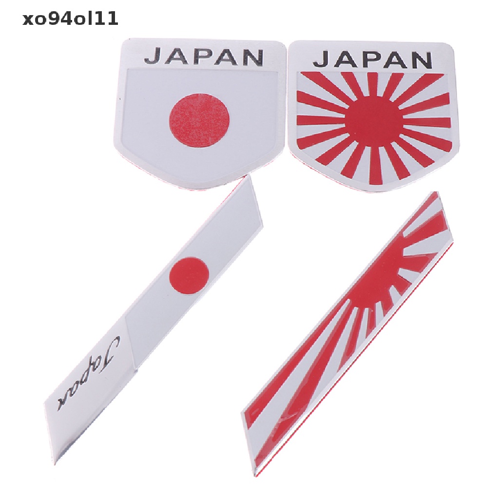 1pc Stiker emblem logo Bendera Jepang Bahan alloy Untuk Dekorasi Mobil / Motor