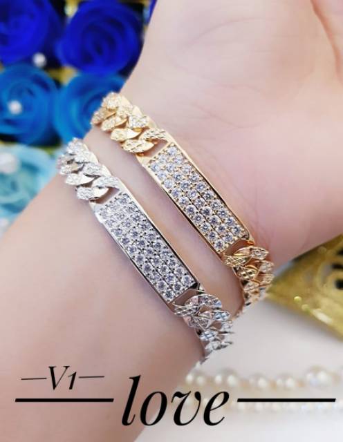 Xuping gelang dan cincin lapis emas 24k 2946j