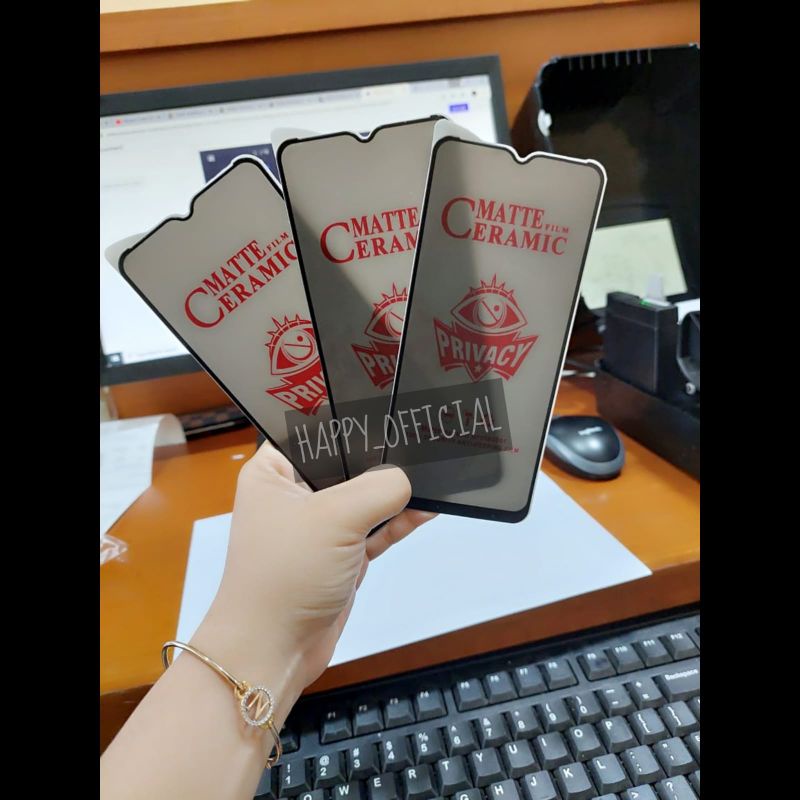 TG SPY TEMPERED GLASS FULL CERAMIC MATTE SPY IPHONE 6G/7G/8G/6+/7+/8+/XR/X/11PROMAX