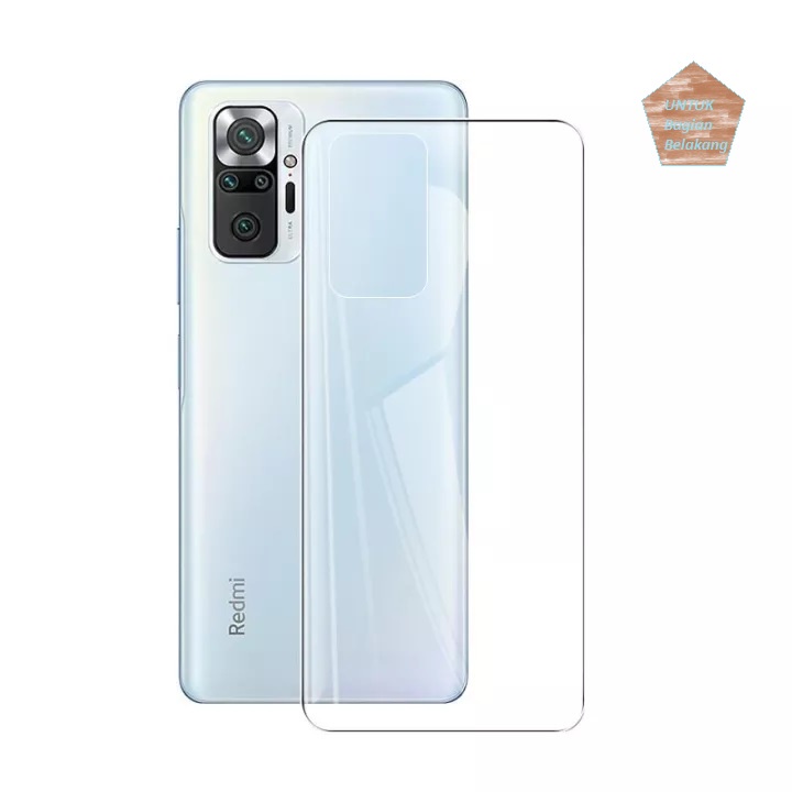 Hydrogel Clear Front-Back Xiaomi Redmi Note 12 Pro 11 4G/Note11 PRO/Note 10 10S 10PRO Note10-5G/ 9 9PRO/Not 8 8Pro 7 Hidrogel Full Cover-Ful Coverage Bening Glossy-Glosy Jelly-Jel Hydro Depan-Belakang Antigores-Anti Gores Transparent Tipis-Bagus-Laris NFC