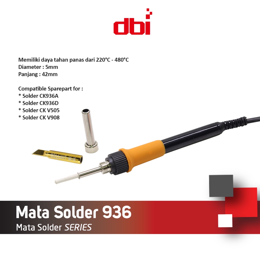 Paket Mata Solder 936 Emas (Lancip, Bengkok, Pisau)