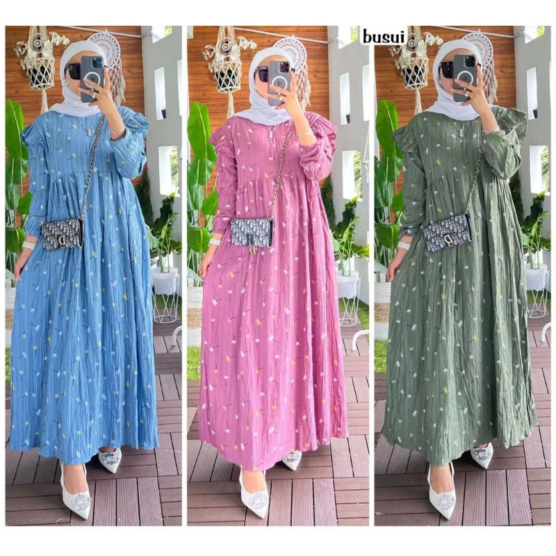 Gamis Serat Kayu / Midi Serat Kayu / Gamis Serat Kayu Motif 0519