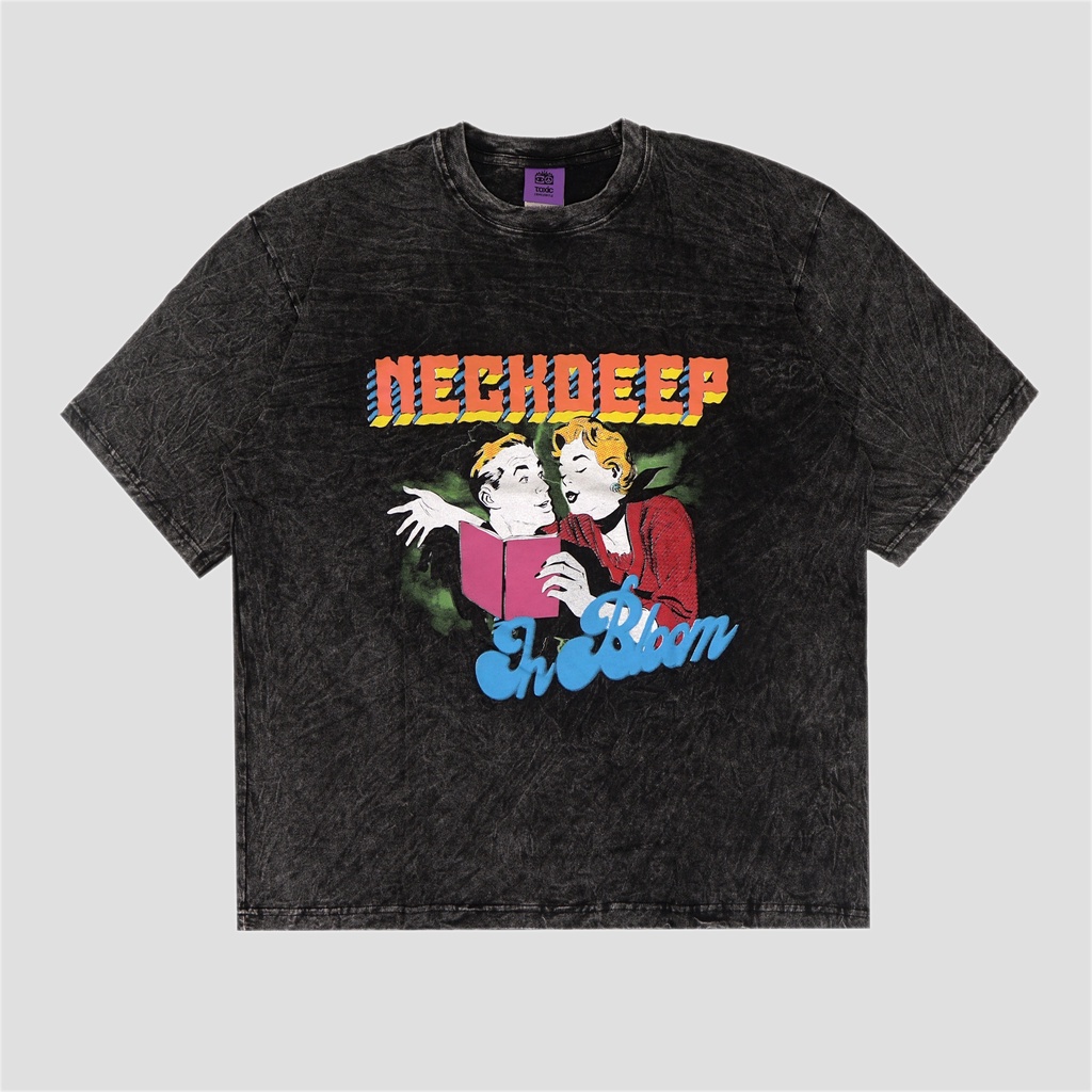 Ready Stock - Tshirt Oversize Wash Neckdeep