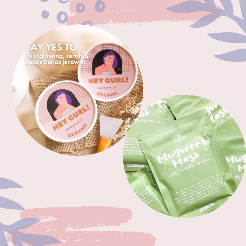 HEYGURL MASKER SAFFRON  | HEYGURL MUGWORT NON PEEL OFF | MASKER ORGANIK