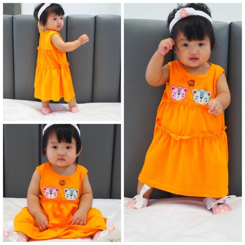 Baju Anak Perempuam Dress Remple Singlet Bayi Leeva SNI